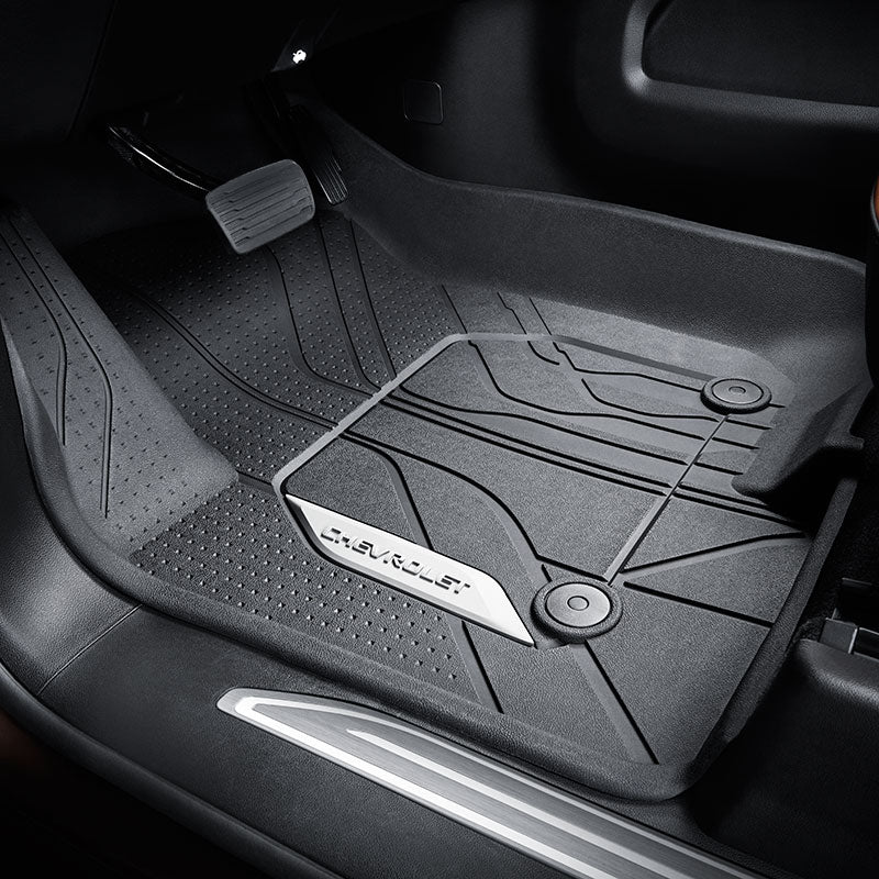 2019-2024 Chevy Silverado Front Row Black All Weather Floor Mats OEM GM