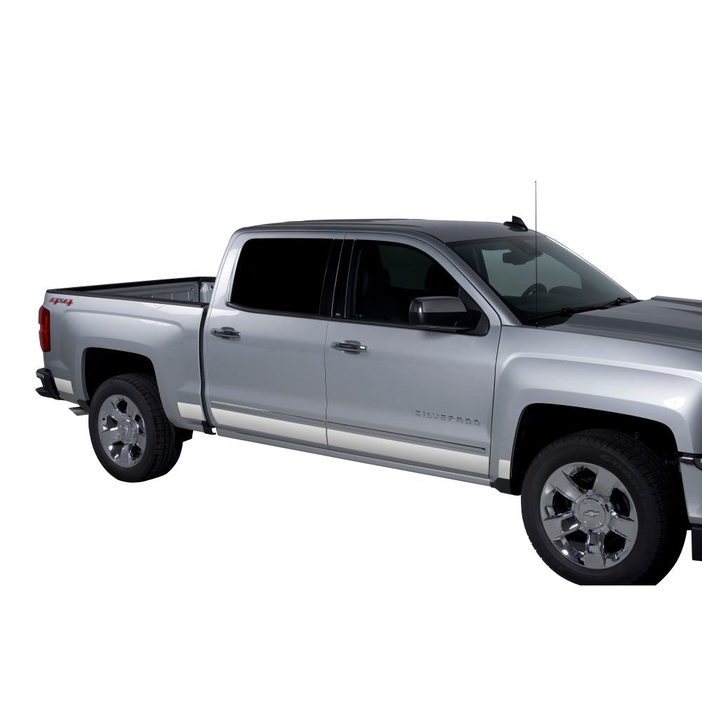 2019-2024 Silverado Sierra 1500 Double Cab Std Bed Stainless Side Molding OEM GM
