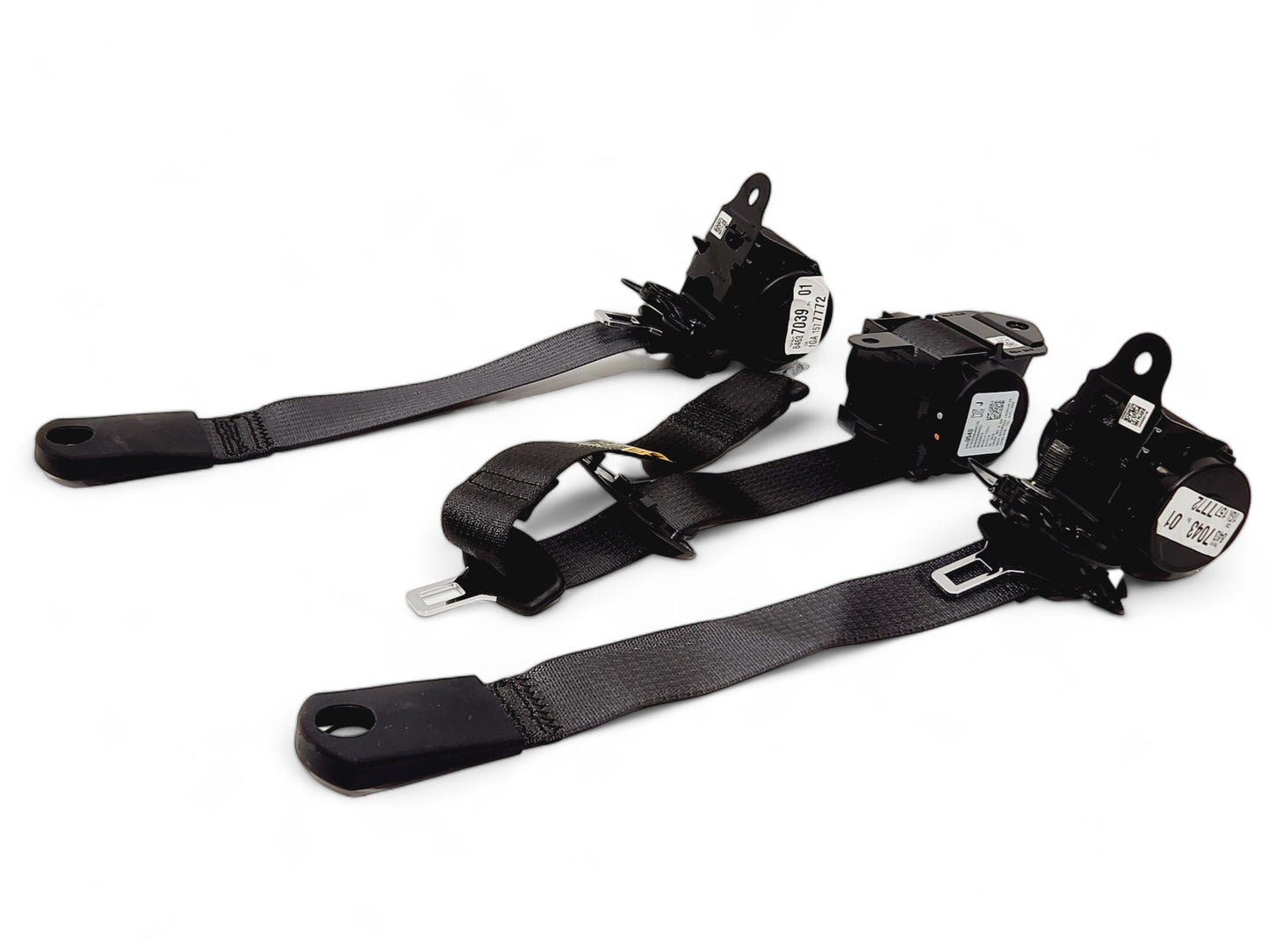 2020-2023 Cadillac CT4 Rear Right Left Center Black Seat Belts OEM GM
