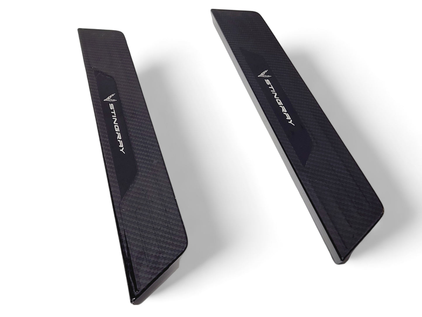 2020-2024 Corvette C8 Stingray Carbon Fiber Hydrocoat Door Sill Plates