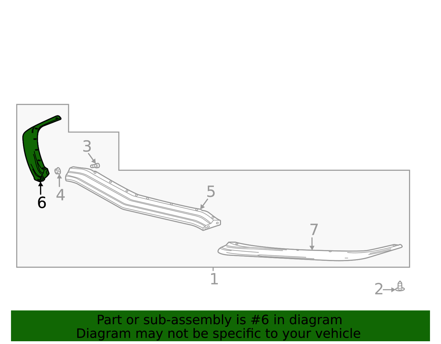 2020-2024 Corvette C8 Stingray Z51 Passenger Side Front Bumper Splitter OEM GM