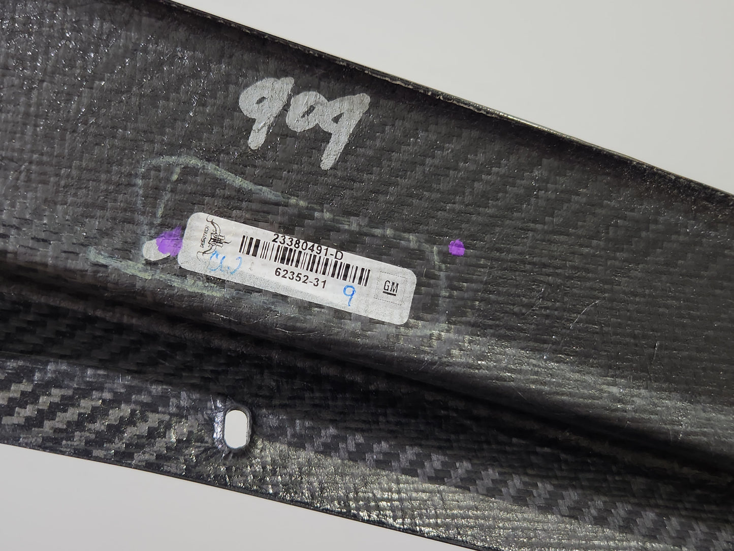 2020-2025 Chevy Corvette C8 Carbon Flash Front Splitter 5VM OEM GM 23380491