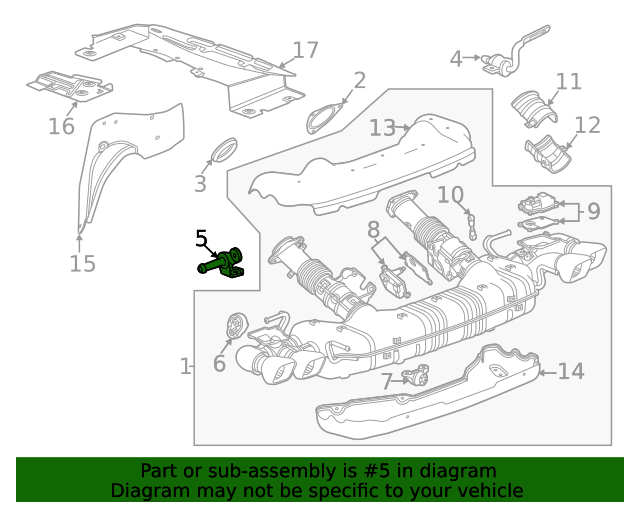 2020-2025 Chevy Corvette C8 L&R Exhaust Muffler Hanger Bracket OEM GM - Pair