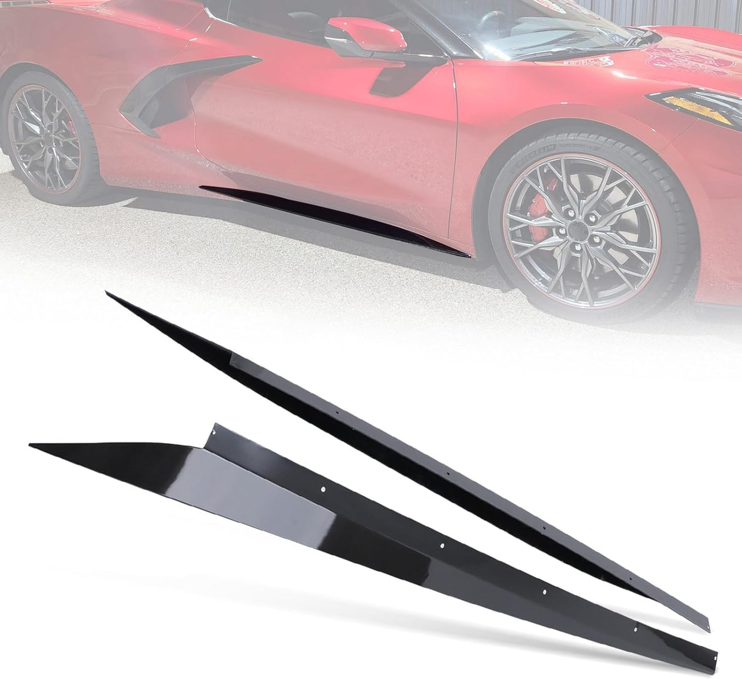 2020-2025 Corvette C8 Z51 Stingray Side Skirts Rocker Panel Extensions