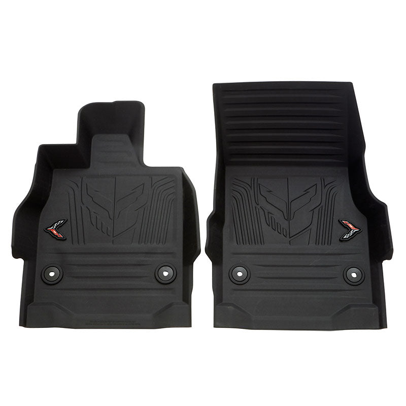 2020-2025 Genuine Chevrolet Corvette C8 All-Weather Floor Liners Black 84534619