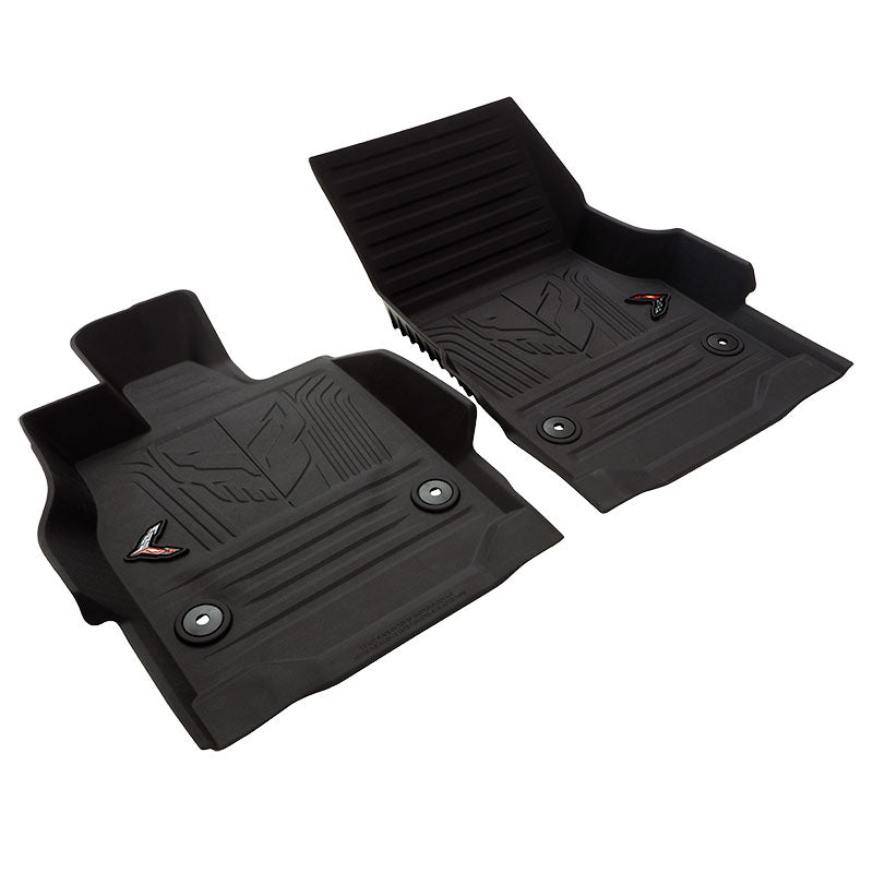 2020-2025 Genuine Chevrolet Corvette C8 All-Weather Floor Liners Black 84534619