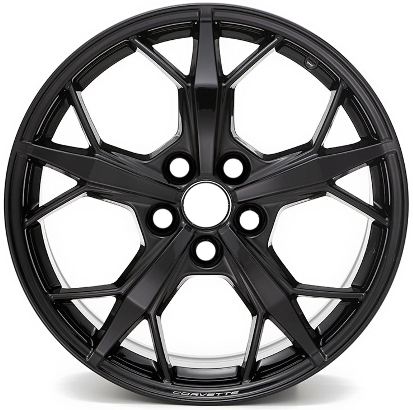 2020-2025 Chevy Corvette C8 Trident Gloss Black Wheel Set OEM GM
