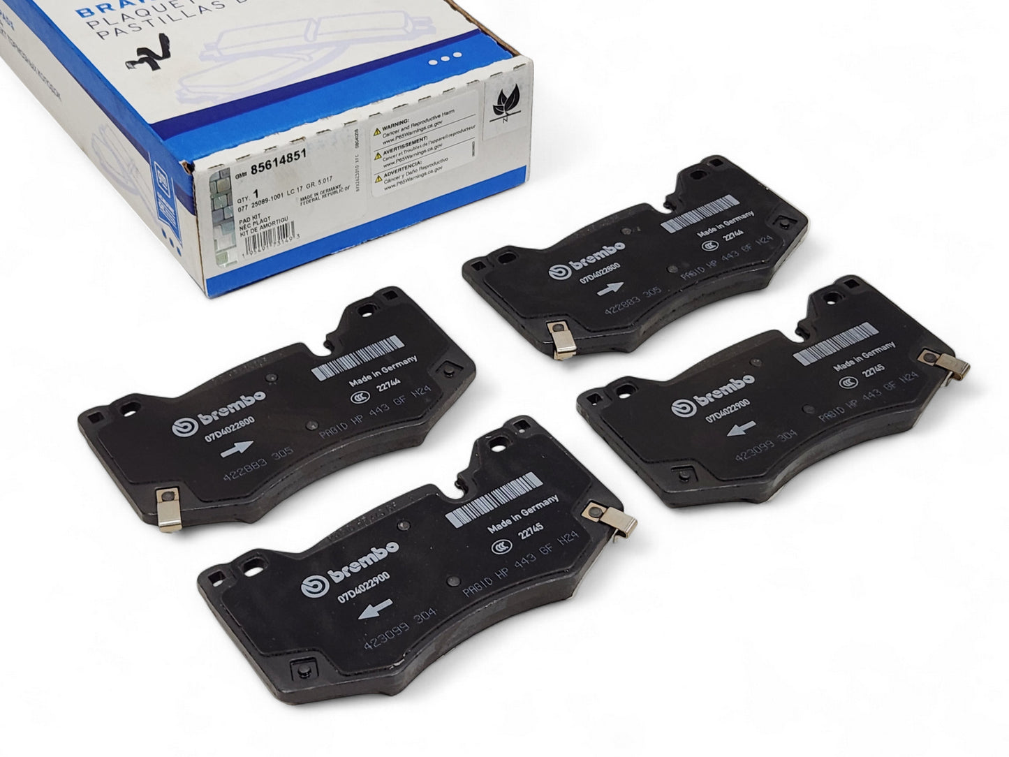 2020-2026 Chevy Corvette C8 Stingray Z51 Front Brembo Brake Pad Set OEM GM