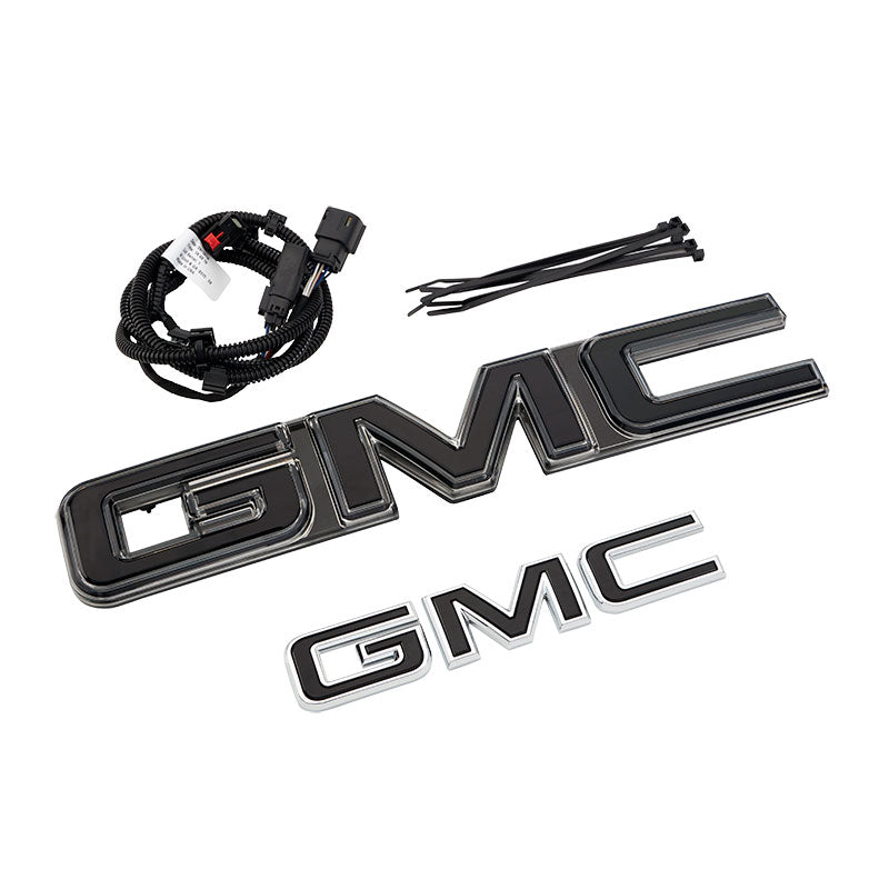 2021-2026 GMC Yukon XL Illuminated Front Black Grille Emblem OEM GM