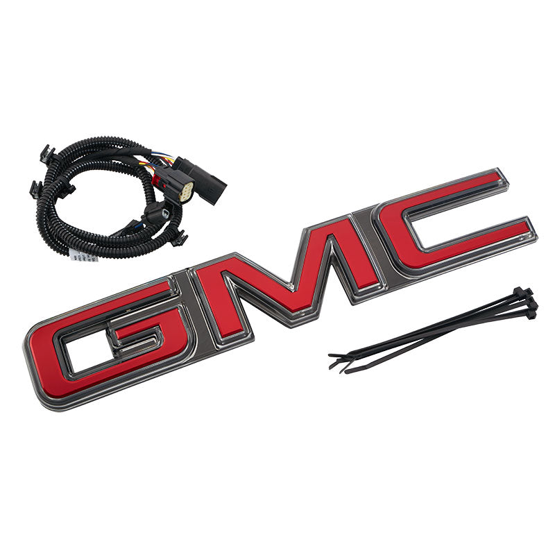2021-2025 GMC Yukon / XL Illuminated Red Grille Emblem Package OEM GM
