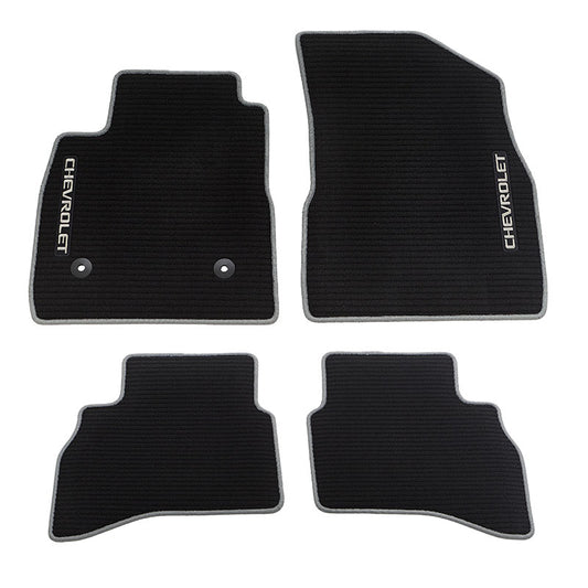 2022-2025 Chevy Trailblazer AWD Black Carpeted Floor Mats with Gray Binding OEM