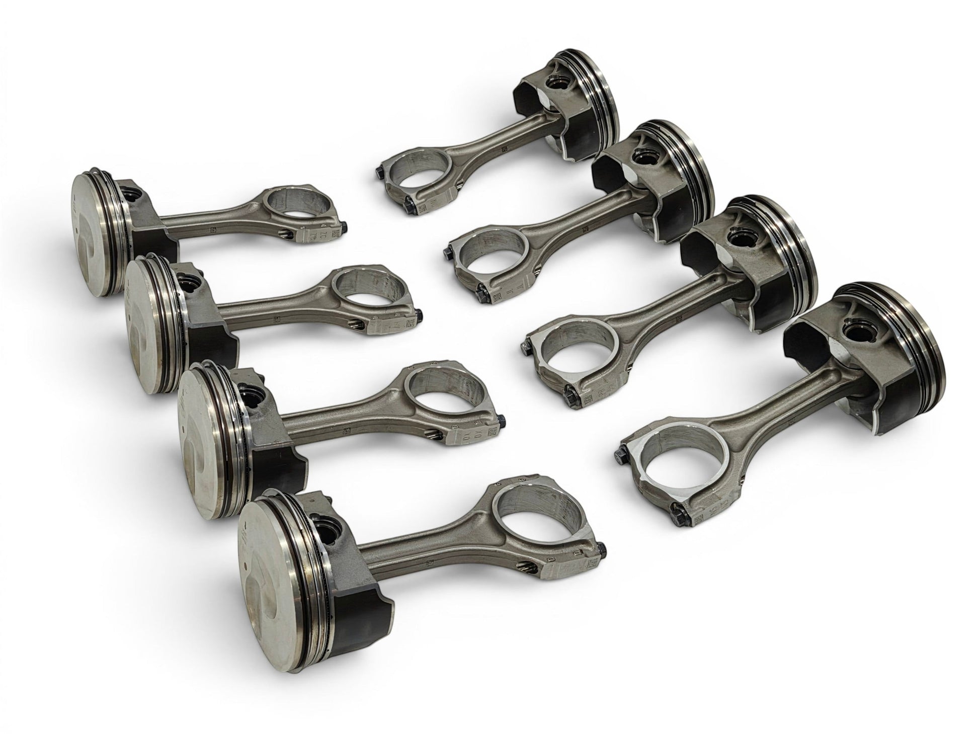 Send it Auto Parts OEM GM 6.2L LT4 supercharged engine pistons and upgraded Pankl connecting rods set of eight