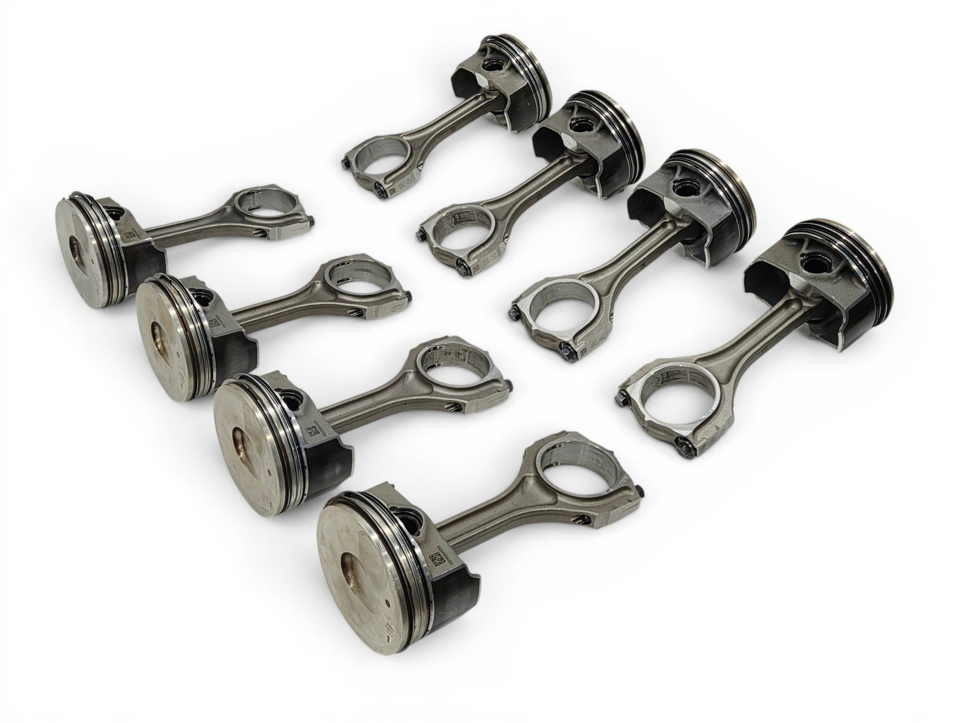 Send it Auto Parts OEM GM LT4 6.2L supercharged engine pistons and upgraded Pankl connecting rods set of eight