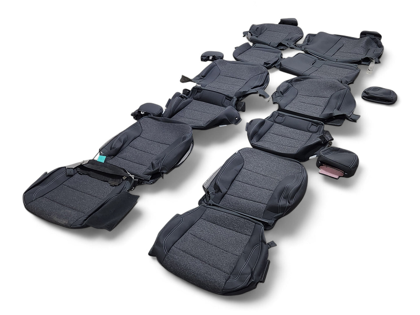 2024-2025 Chevy Traverse Jet Black / Gideon Factory Seat Covers 7 Pass OEM GM