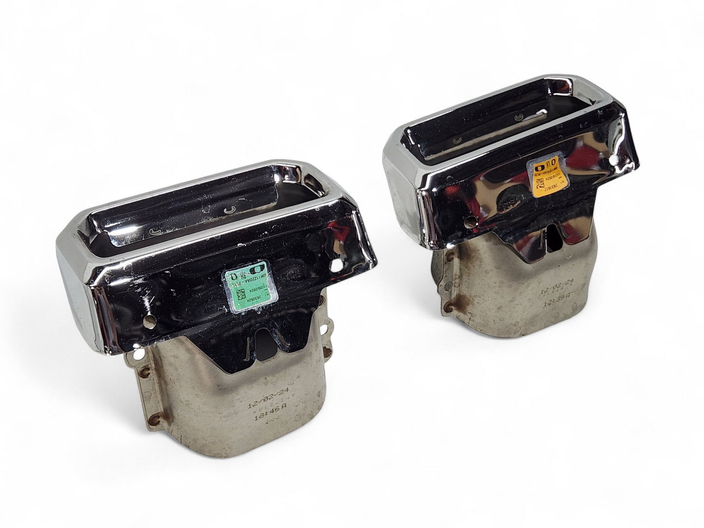 2019-2025 Chevy Silverado GMC Sierra Exhaust Bezel Chrome Tips OEM GM