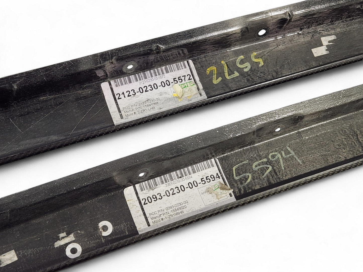 2009-2013 Chevy Corvette C6 ZR1 Exposed Carbon Fiber Side Skirts OEM GM