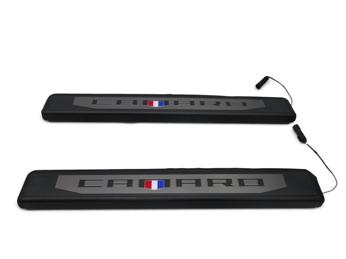 2016-2024 Chevrolet Camaro Coupe Illuminated Door Sill Plates 84127637 *READ*