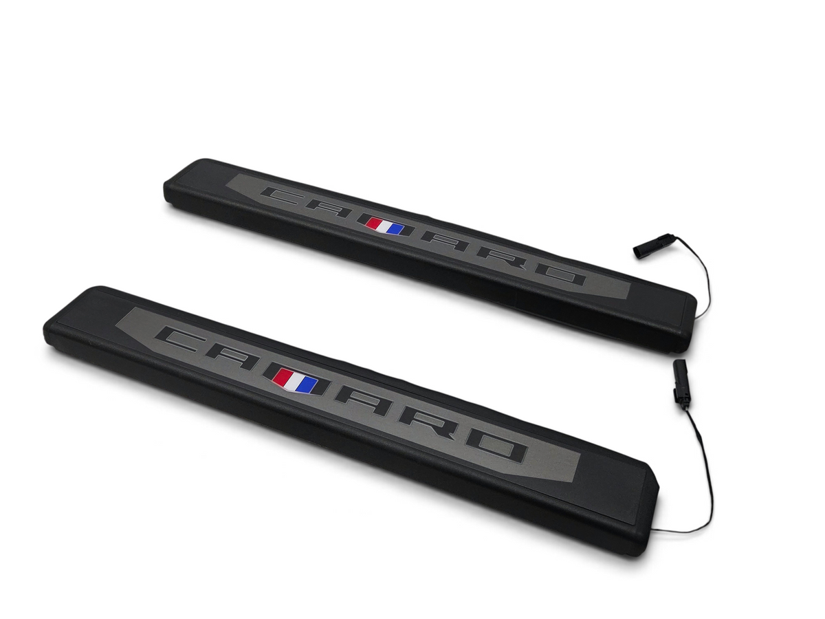 2016-2024 Chevrolet Camaro Coupe Illuminated Door Sill Plates 84127637 *READ*