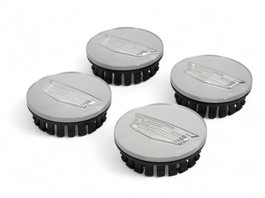 2 5/8" Cadillac ATS CTS SRX XTS Silver Center Cap OEM GM 23156594 - Set of 4