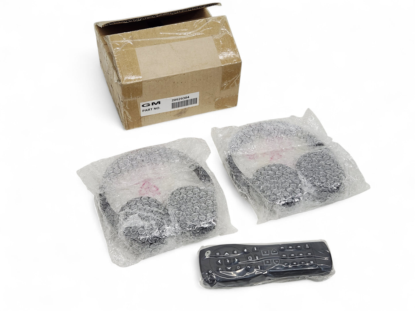 2 OEM GM 2 Channel IR Fold Flat Headphones Headset with DVD Remote TV Rear