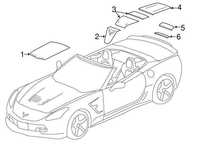 2017-2019 Chevy Corvette C7 Blue My Mind Decklid Decal OEM GM 84030359