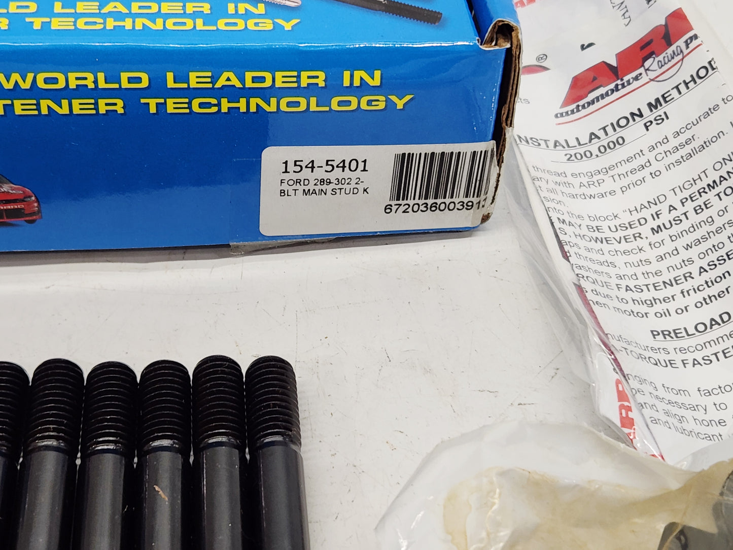 ARP 154-5401 2-Bolt Main Bearing Stud Kit Small Block Ford 289 302