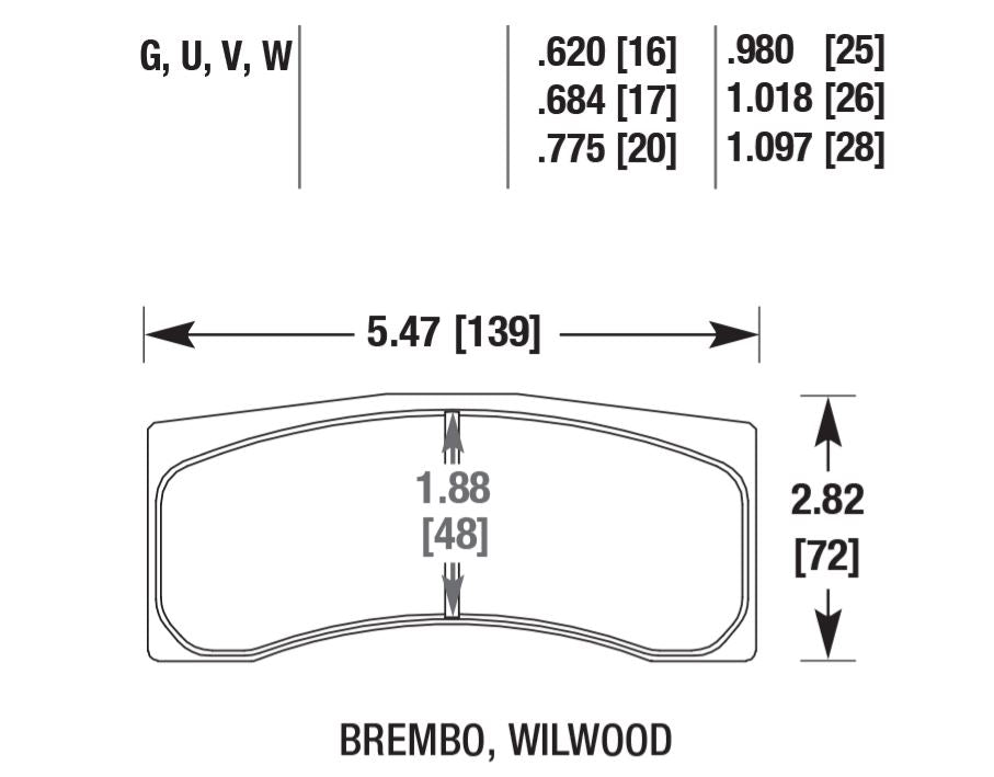 HB130S.980 HT10 Compound Hawk Racing Brake Pads for Brembo and Wilwood