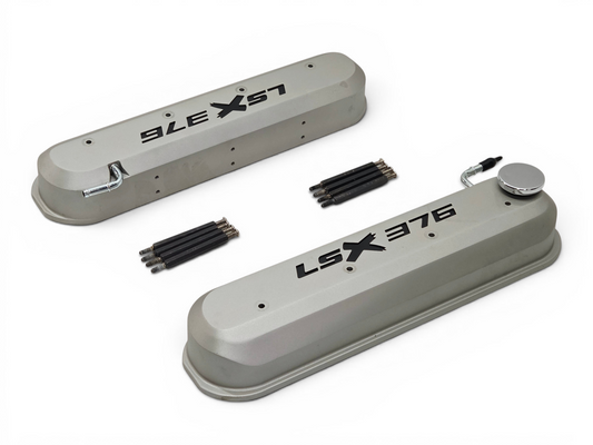 Chevy GM Performance LSX 376 Valve Covers Silver Fits Tall Rockers
