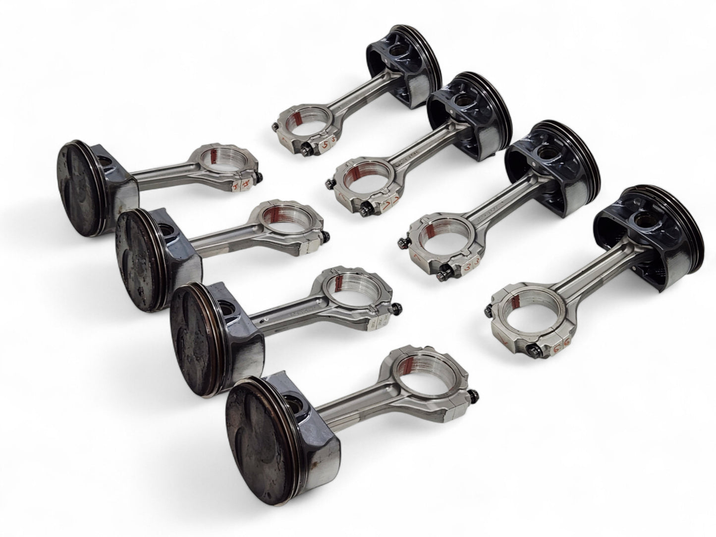 Corvette C6 Z06 LS7 7.0L Titanium Connecting Rods with Pistons Thrust Wear