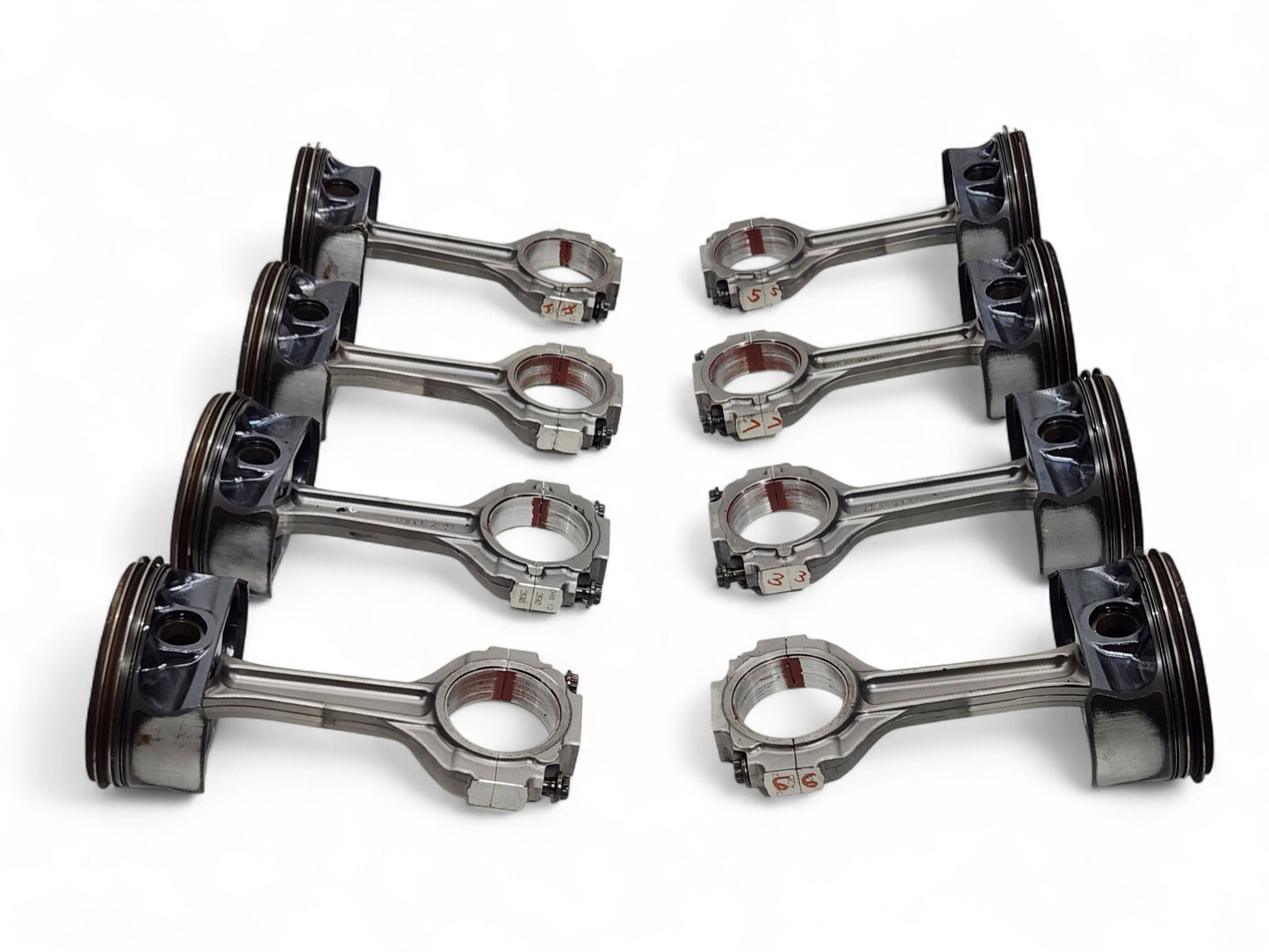 Corvette C6 Z06 LS7 7.0L Titanium Connecting Rods with Pistons Thrust Wear