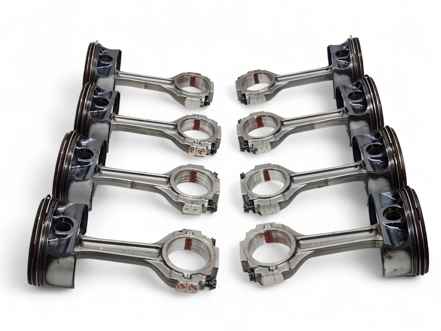 Corvette C6 Z06 LS7 7.0L Titanium Connecting Rods with Pistons Thrust Wear