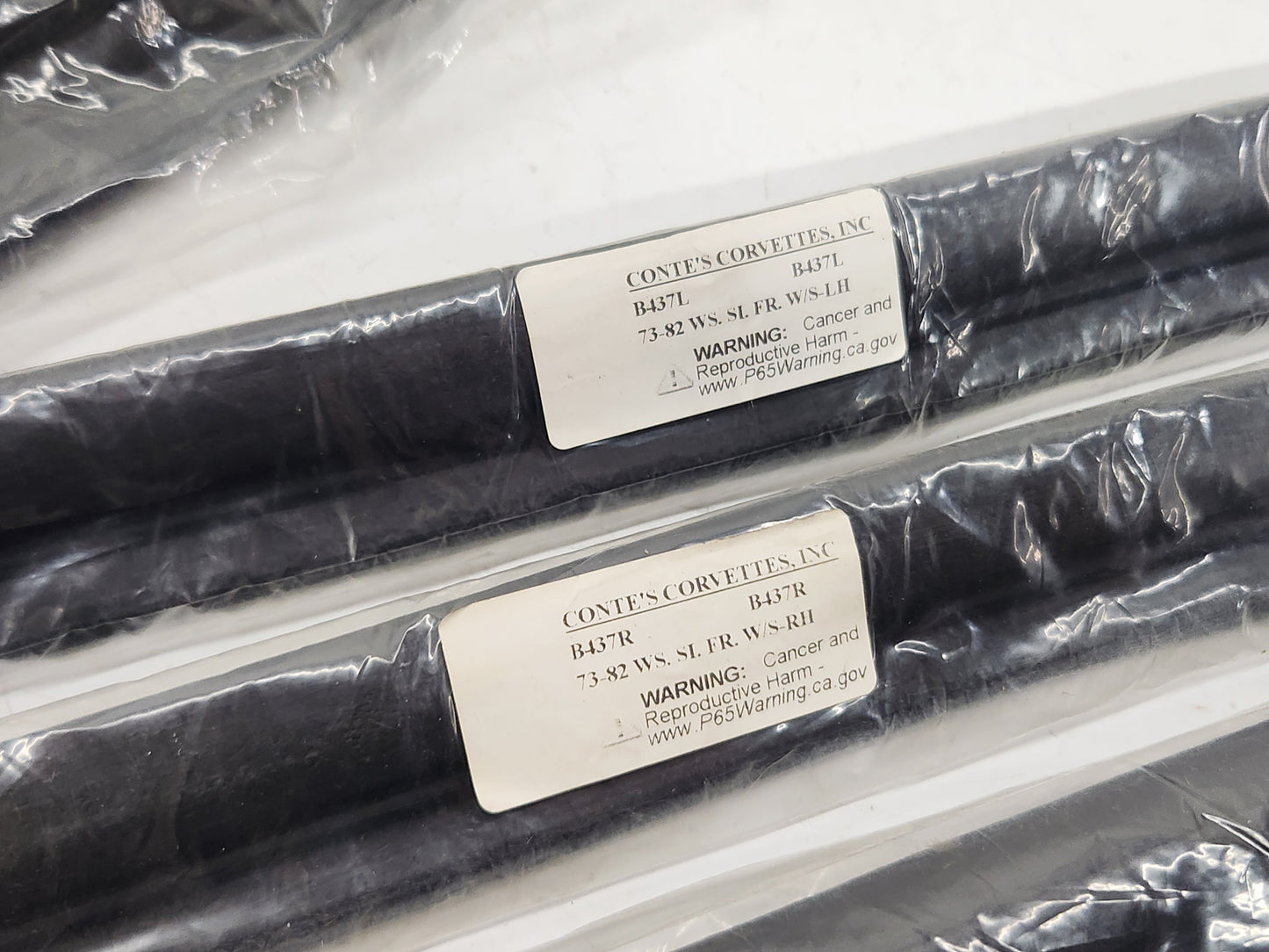 Corvette Rubber - 1978-1982 C4 T-Top Side Frame Door Glass Rear Weathers stripping