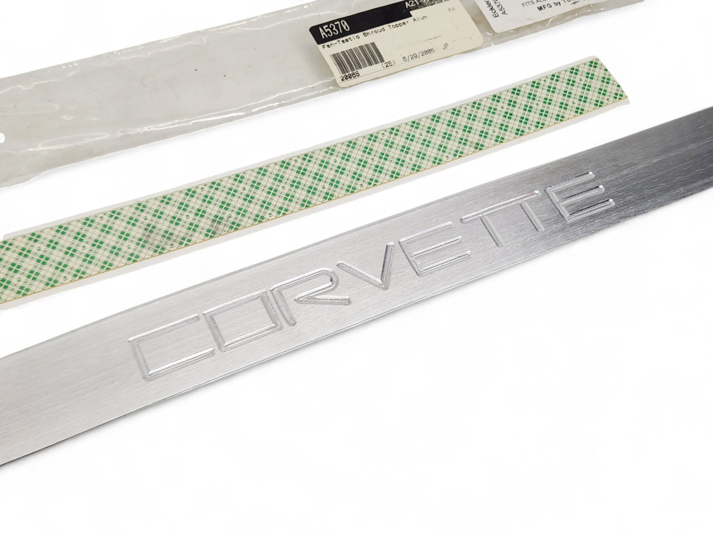 Ecklers Corvette Cooling Fan Shroud Plate Topper Aluminum Finish Engraved A5370