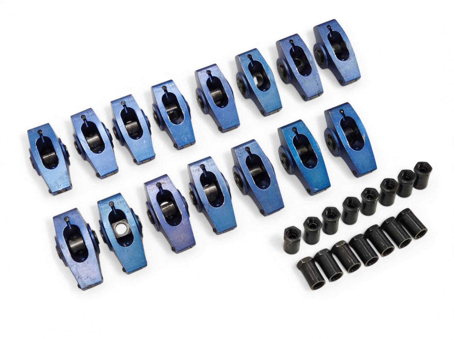 Ford Racing 302 351 1.65 Stud Mount Roller Rocker Arms with Locks -Lot of 15