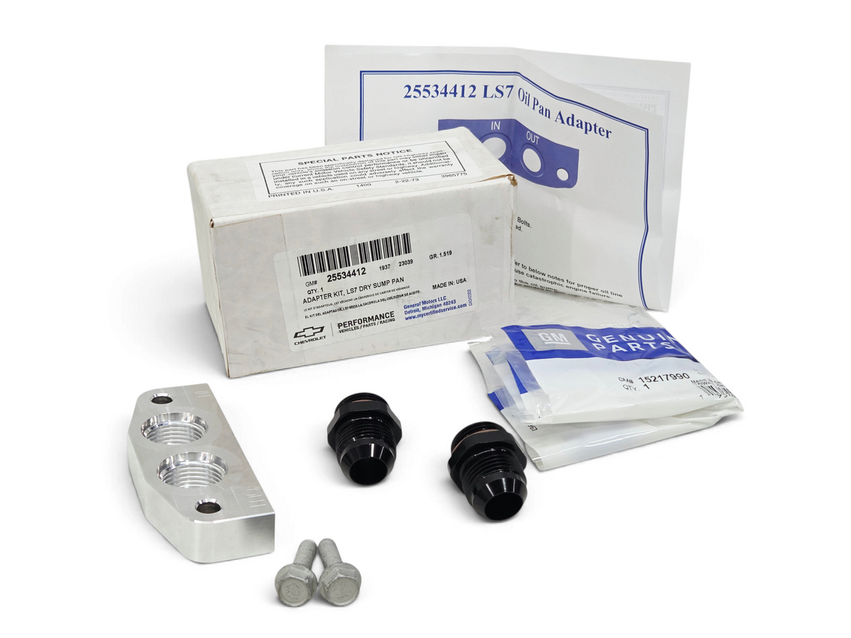 GM Performance LT1 LT4 LS7 LS9 Dry Sump Oil Pan AN Style Adapter Kit OEM GM