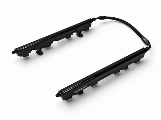 Holley LS7 Billet Hi Flow Fuel Rails Black Anodized Aluminum