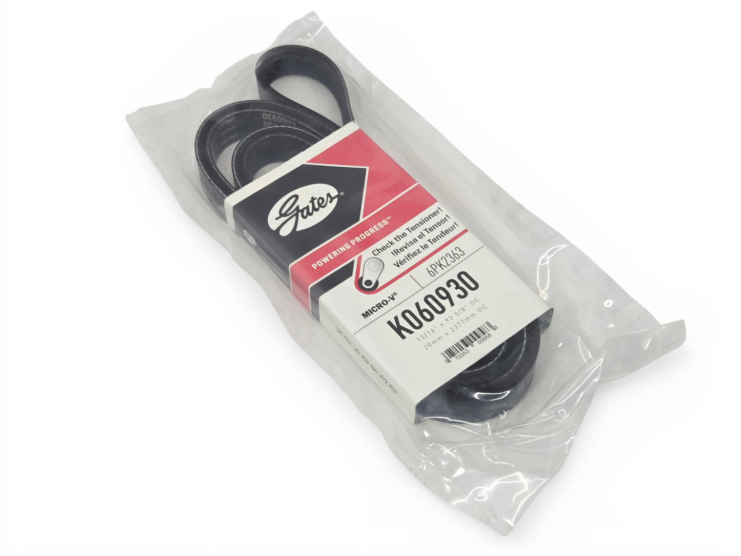 K060930 Gates Serpentine 6 Rib Micro-V Belt 6PK2363 - 93-9/16" Long