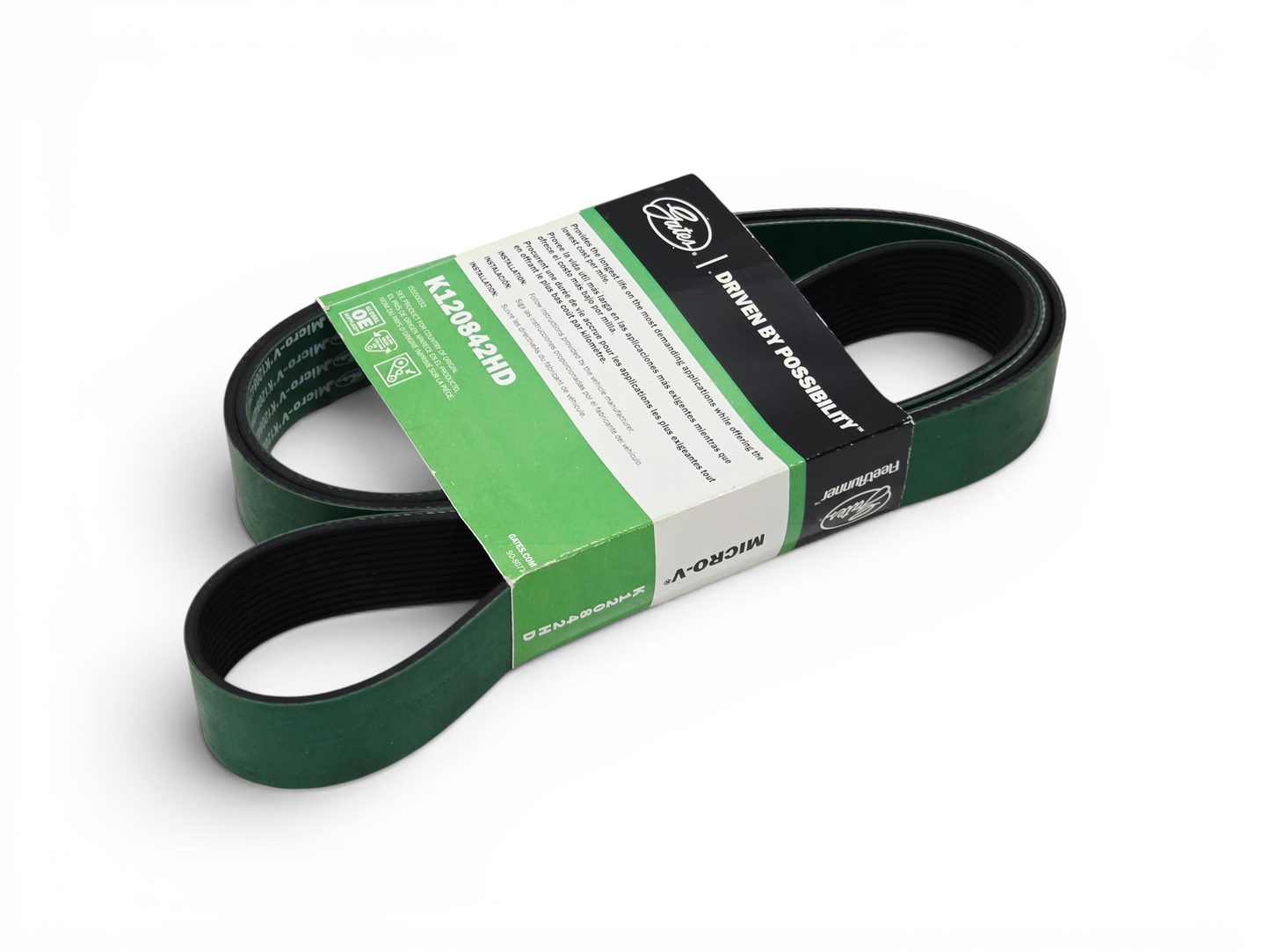K120842HD Gates Serpentine Heavy Duty 12 Rib Micro-V Belt 12PK2139 84-13/16"