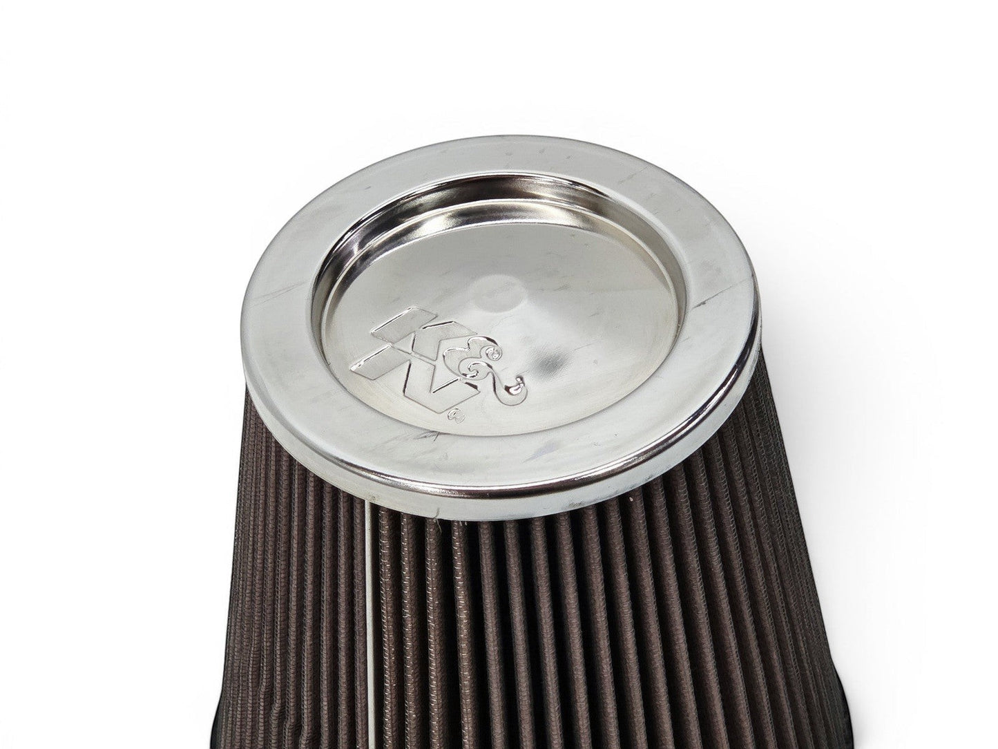 Send it Auto Parts K&N round tapered cotton gauze air filter with chrome top and embossed logo