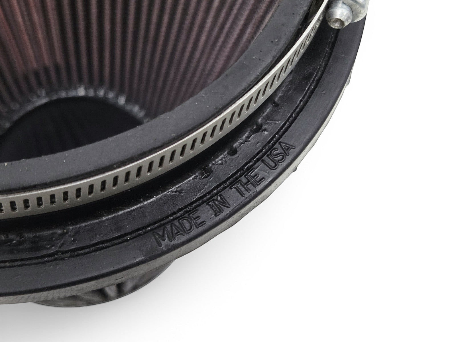 Send it Auto Parts K&N round tapered cotton gauze air filter with 6-inch flange and metal clamp