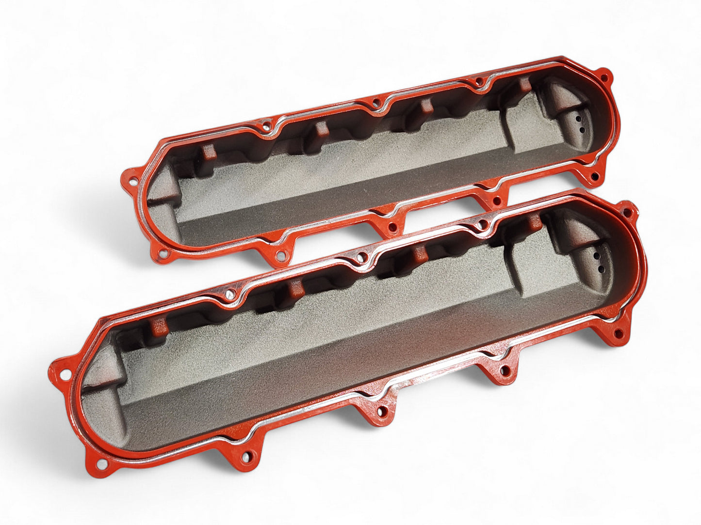 Katech Cast Aluminum Valve Covers Gen V Dry Sump Chevy Orange LT1 LT4 LT5