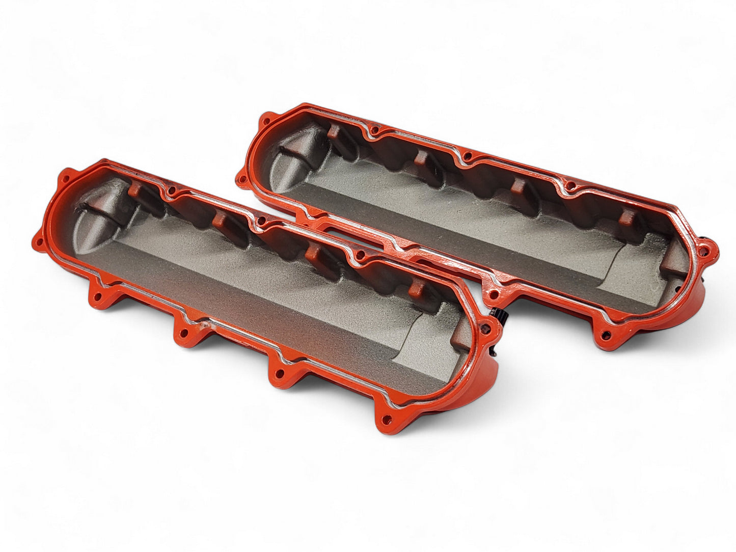 Katech Cast Aluminum Valve Covers Gen V Dry Sump Chevy Orange LT1 LT4 LT5