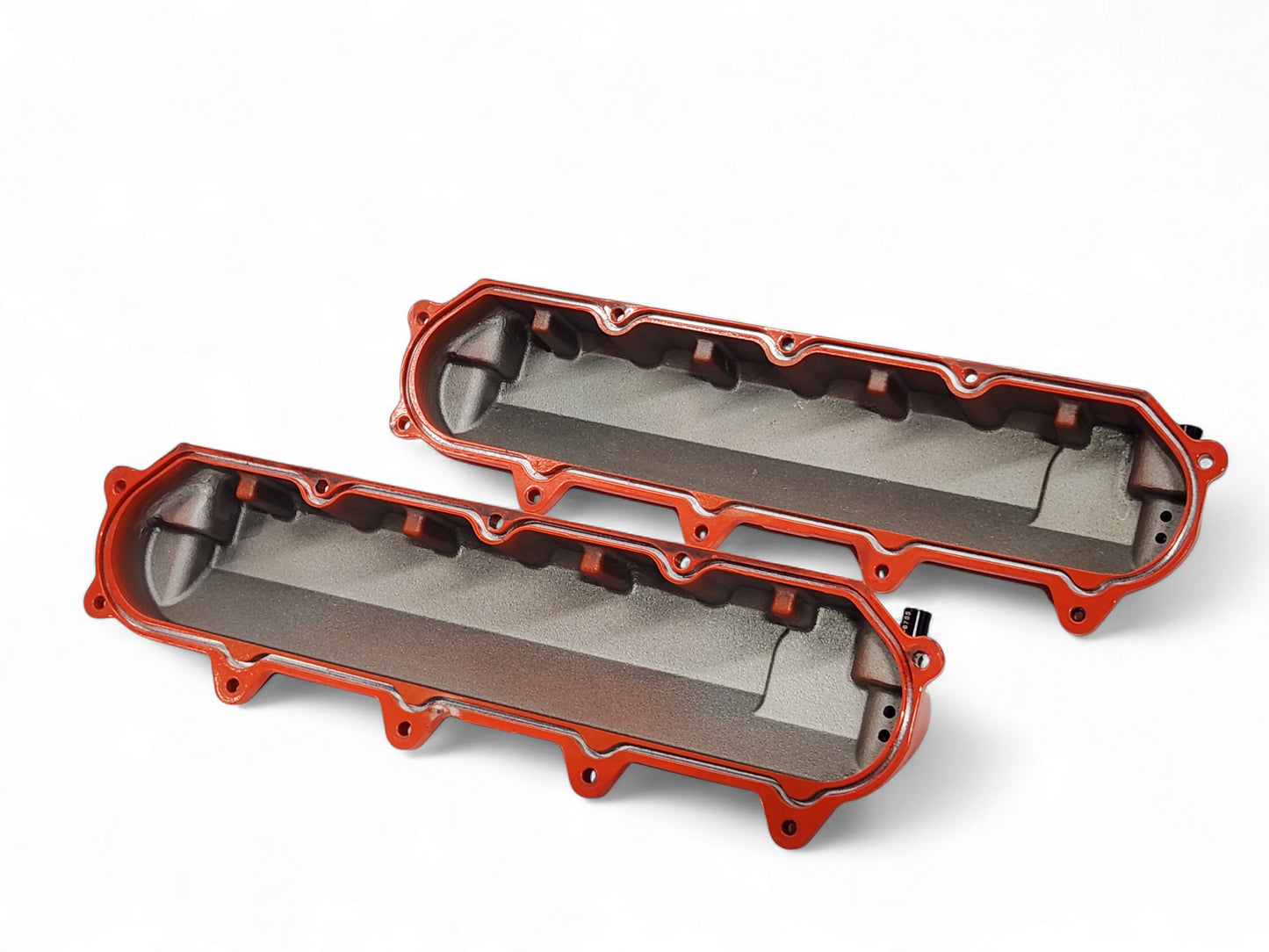 Katech Cast Aluminum Valve Covers Gen V Dry Sump Chevy Orange LT1 LT4 LT5