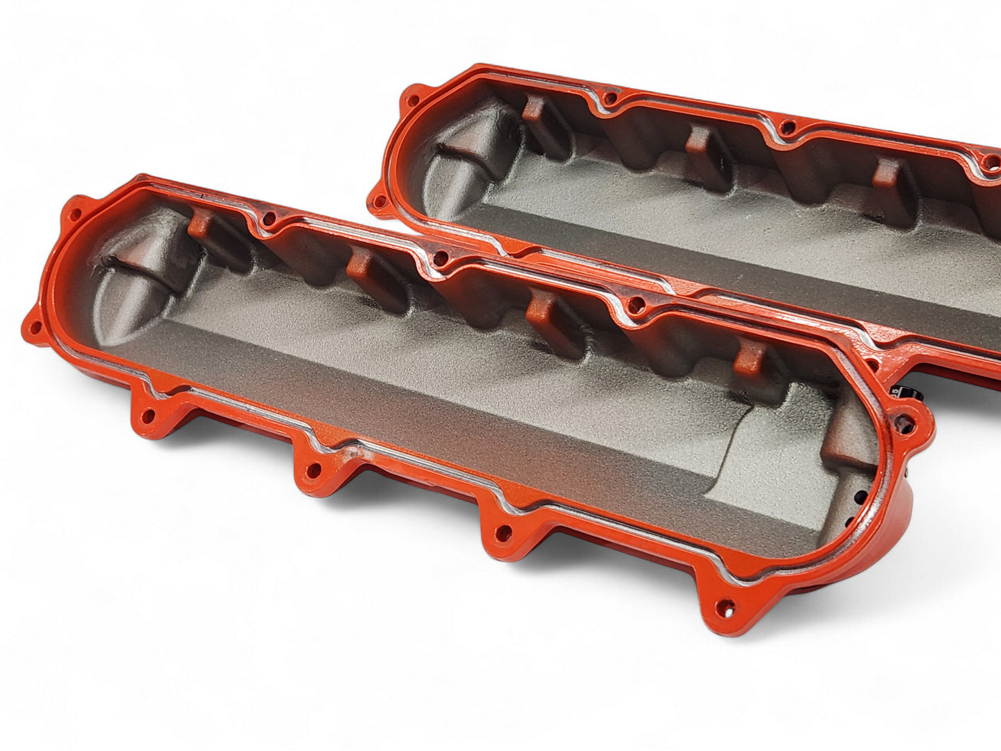 Katech Cast Aluminum Valve Covers Gen V Dry Sump Chevy Orange LT1 LT4 LT5