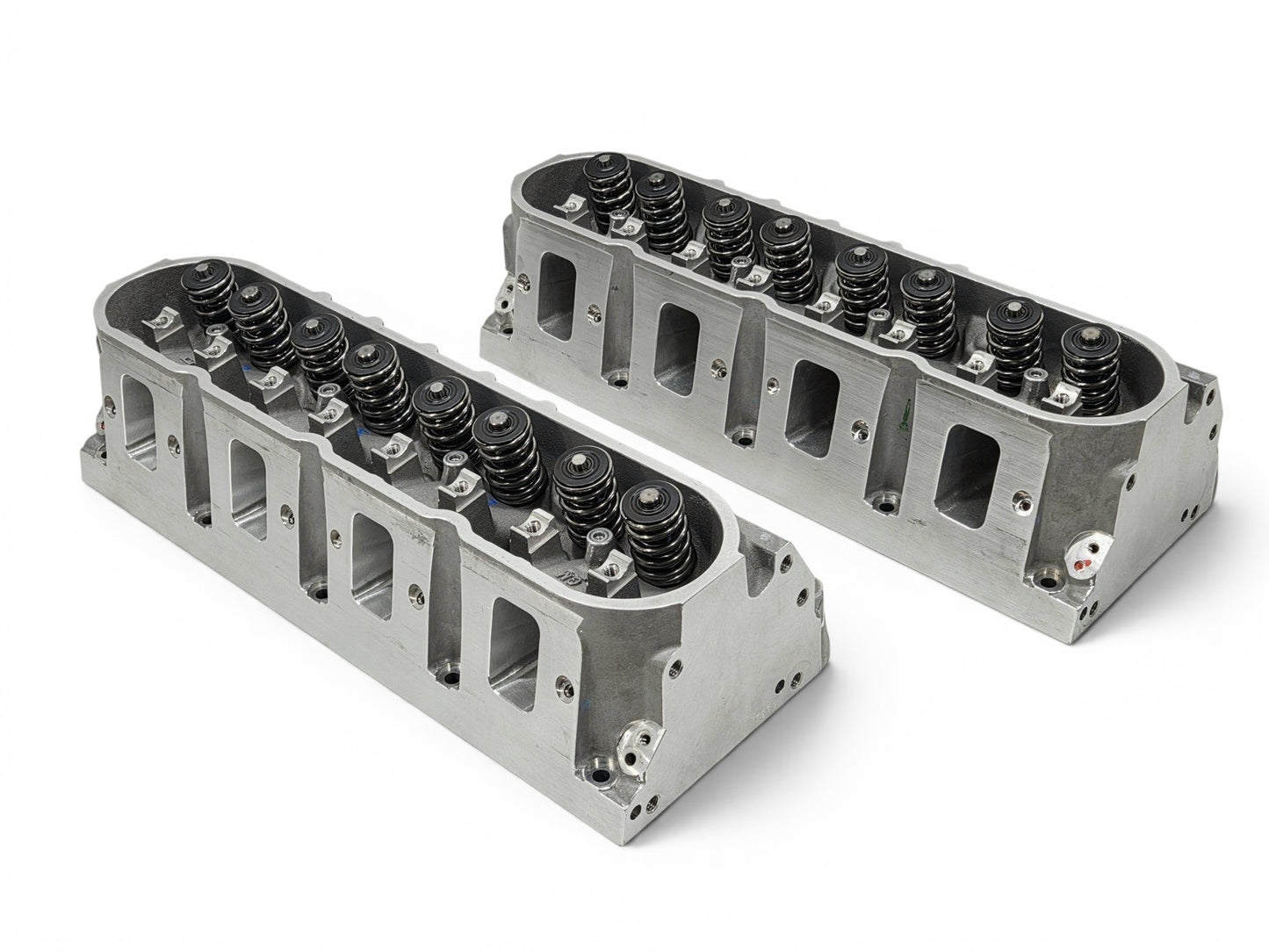 Send it Auto Parts Katech Corvette Z06 LS7 CNC ported cylinder heads with bronze valve guides and dual springs.