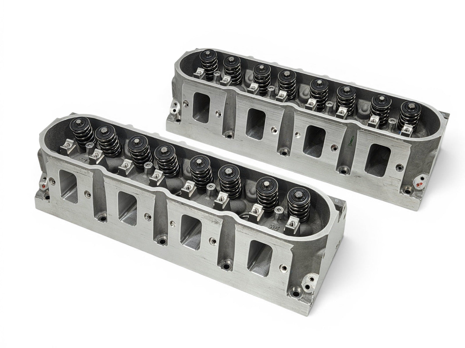 Send it Auto Parts Katech Corvette Z06 LS7 CNC ported cylinder heads with bronze valve guides and dual valve springs.