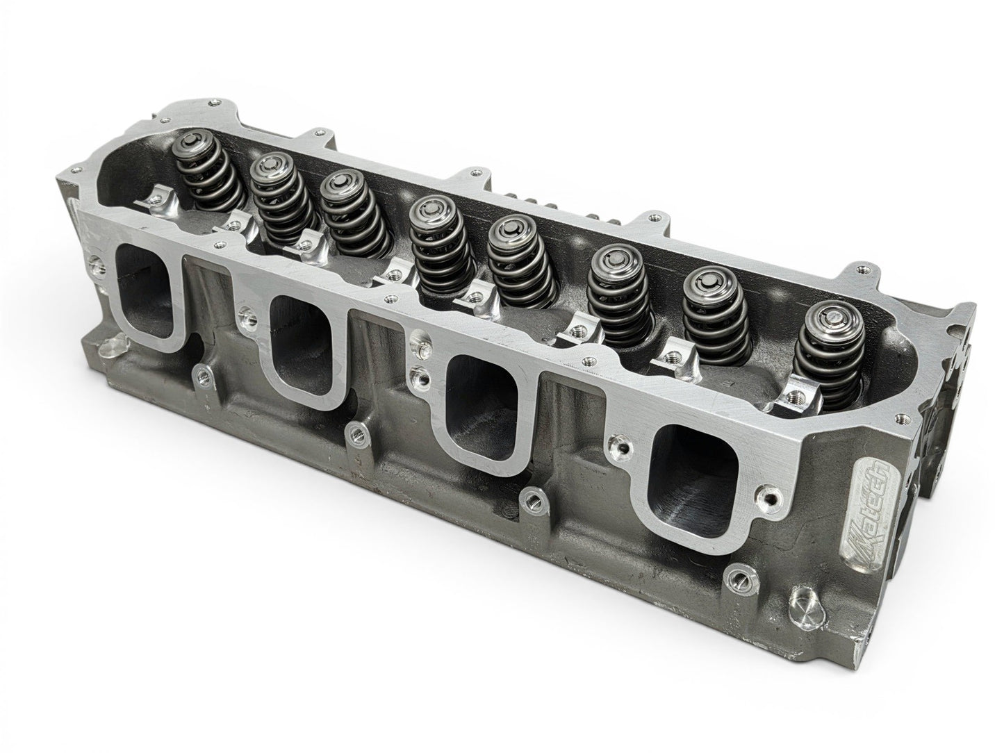 Send it Auto Parts Katech Gen V LT1 L86 CNC ported cylinder head with bronze valve guides and engraved Katech logo.