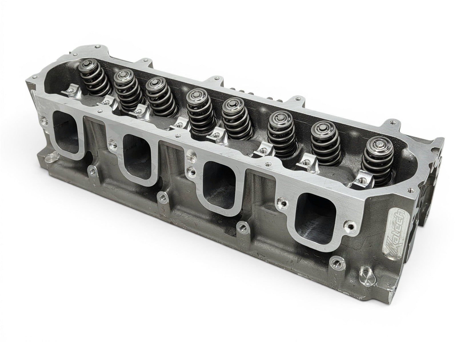 Send it Auto Parts Katech Gen V LT1 L86 CNC ported cylinder head with bronze valve guides and engraved Katech logo.