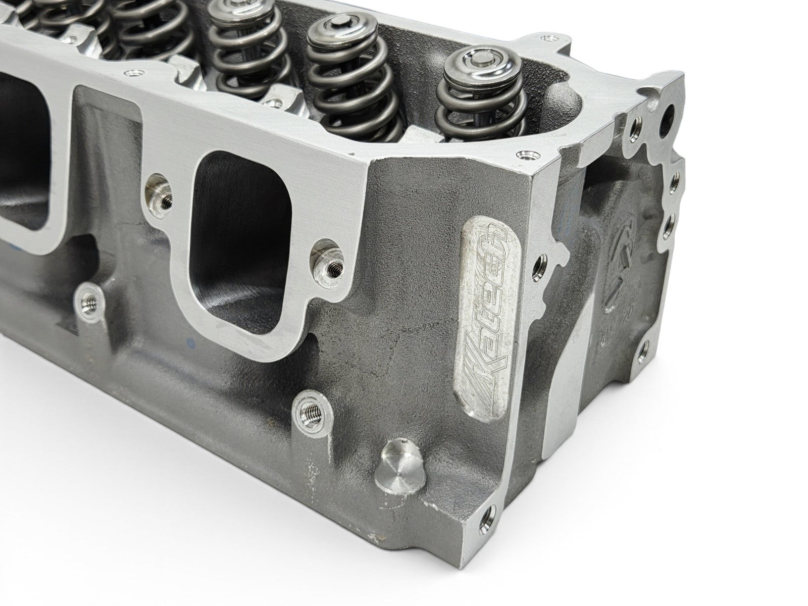 Send it Auto Parts Katech Gen V LT1 L86 CNC ported cylinder heads with bronze valve guides and engraved logo