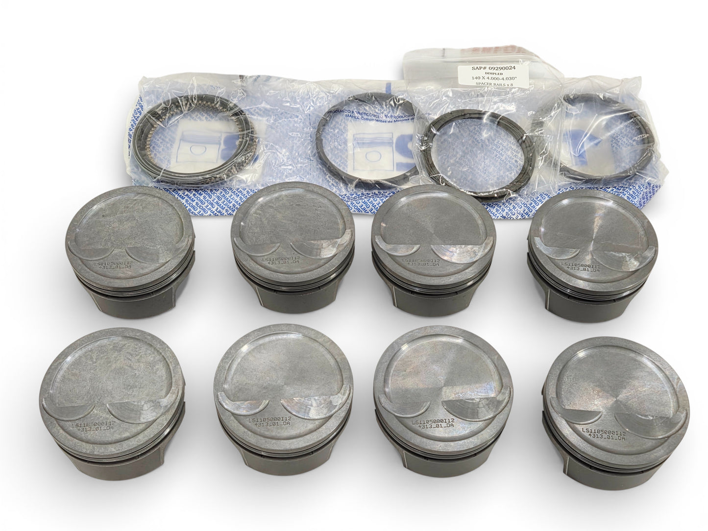 LS1 LS2 LS6 403ci 4.005" -12cc Forged Aluminum Coated Piston Set with Rings Pins